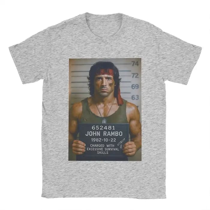 John Rambo T-shirt en coton pour hommes