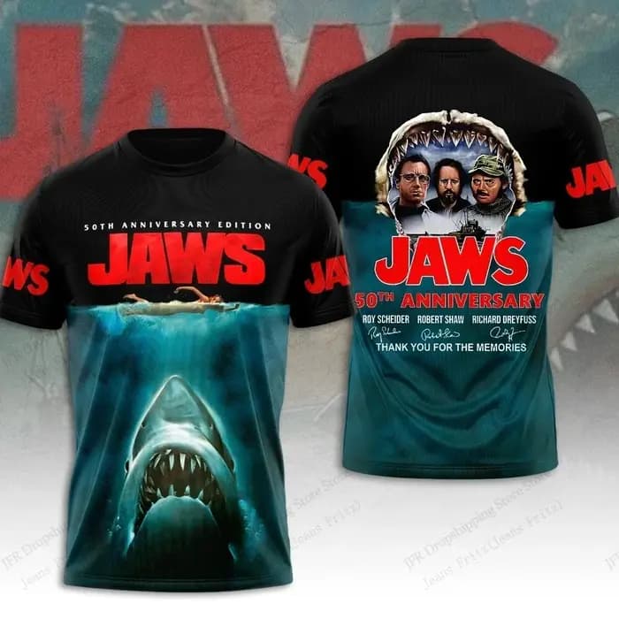 JAWS Harajuku T-shirt pour homme à impression 3D