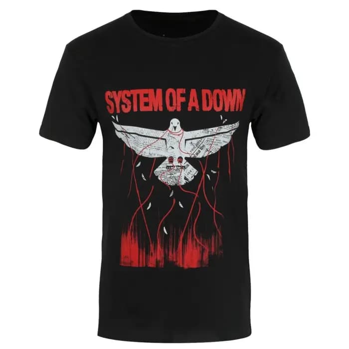 T-shirt en coton avec motif System of A Down
