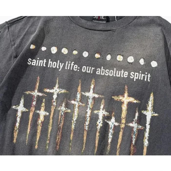 T-Shirt Imprimé Croix pour Homme et Femme