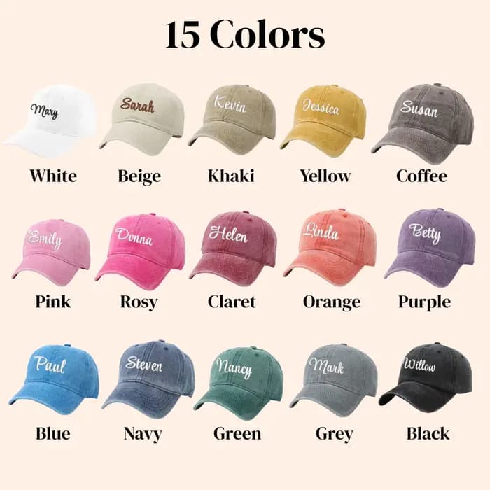 Casquette de baseball brodée sur mesure