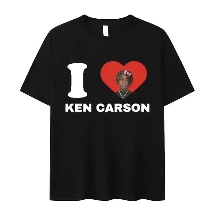 Ken Carson j'aime imprimé graphique t-shirts hommes femmes coton haut tendance manches T-shirt surdimensionné Harajuku