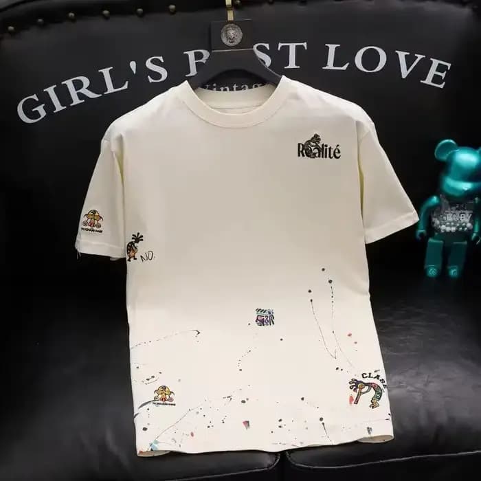 T-shirt brodé à manches courtes pour hommes