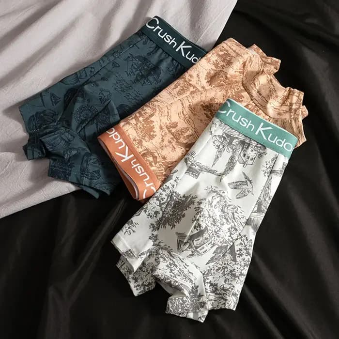 Sous-vêtements imprimés à la mode pour hommes, taille européenne et américaine, caleçons confortables de grande taille, shorts de sport décontractés
