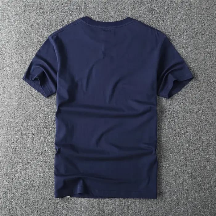 May kaki américain vintage lourd T-shirt double coton motard imprimé apprêt col rond T-shirt à manches courtes