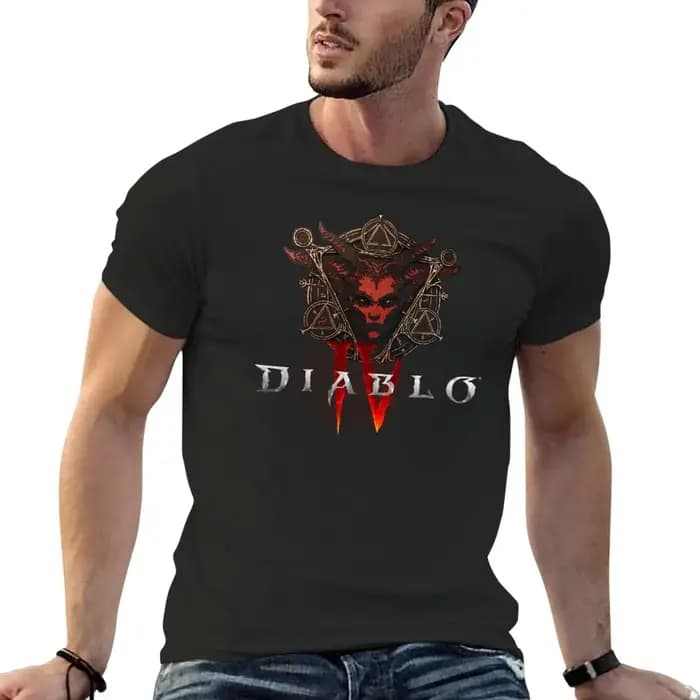 T-shirt Lillith Diablo 4 IV pour homme, vêtement pour garçon, nouveauté