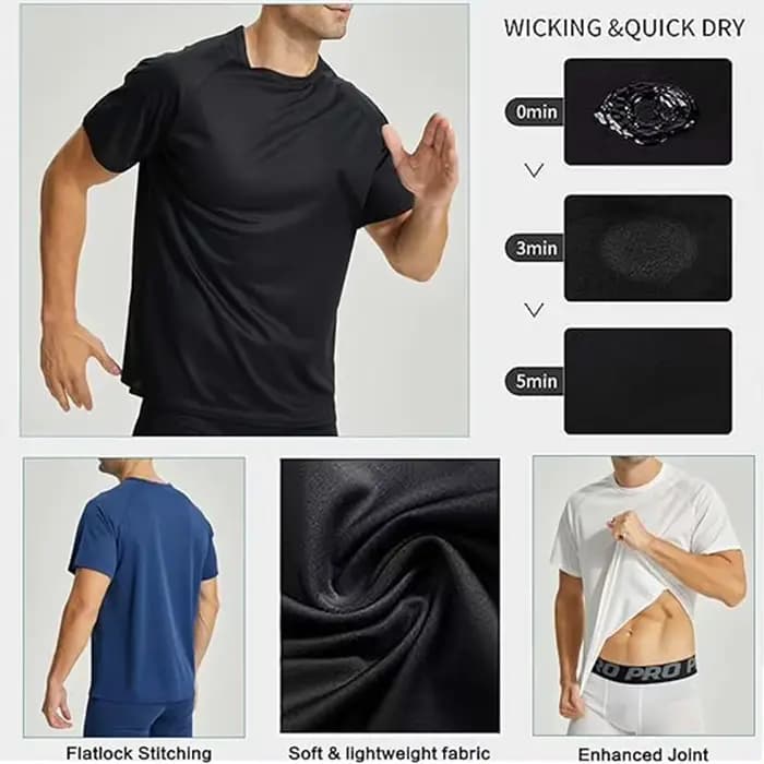 Chemise de compression à manches courtes pour hommes