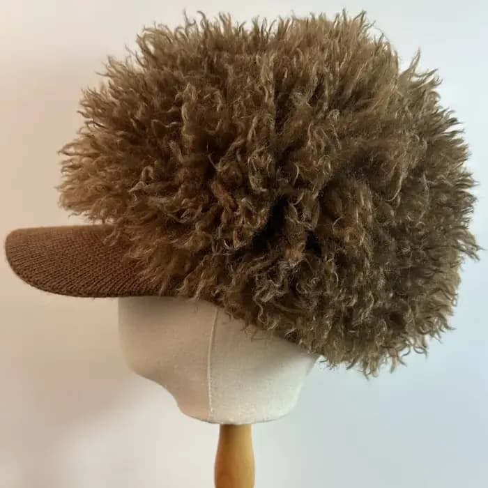 Casquette de Baseball avec perruque bouclée et moelleuse pour femmes et hommes