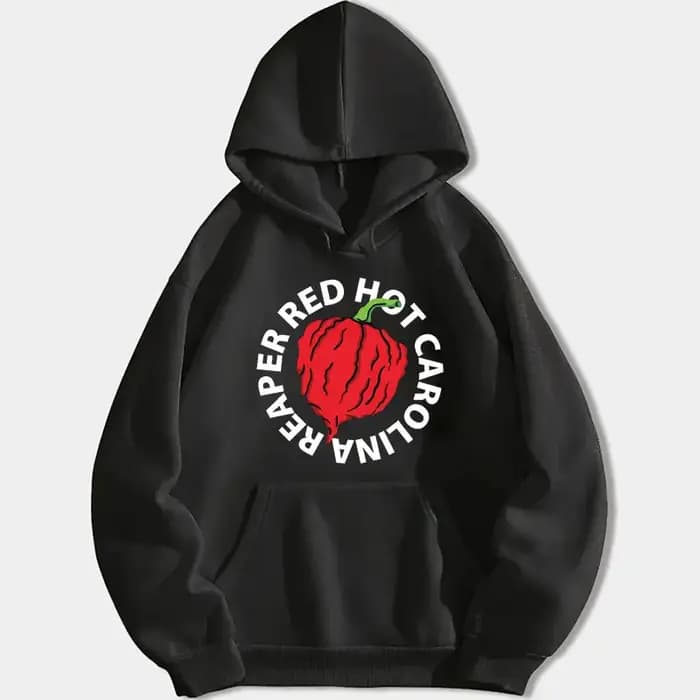 Pull à capuche à manches longues Carolina Reaper pour hommes et femmes, rouge drôle, chaud, décontra