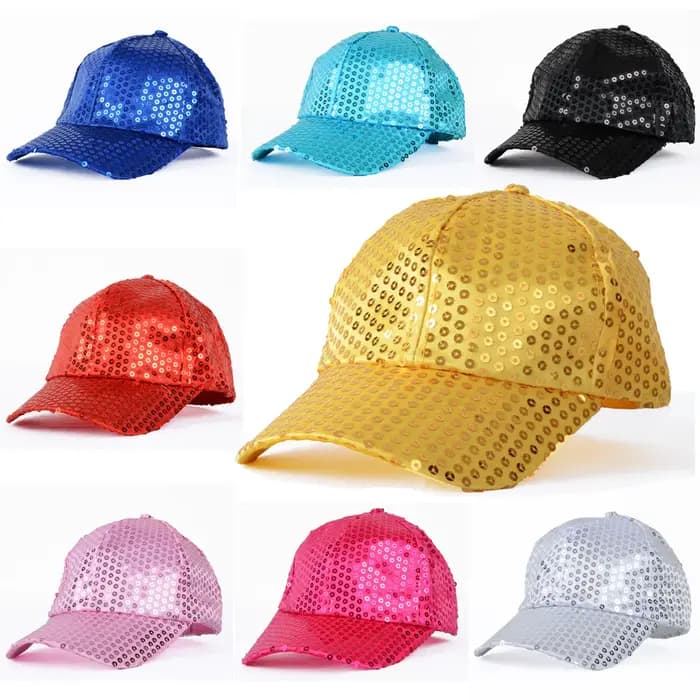 Casquette de baseball légère à paillettes rétro