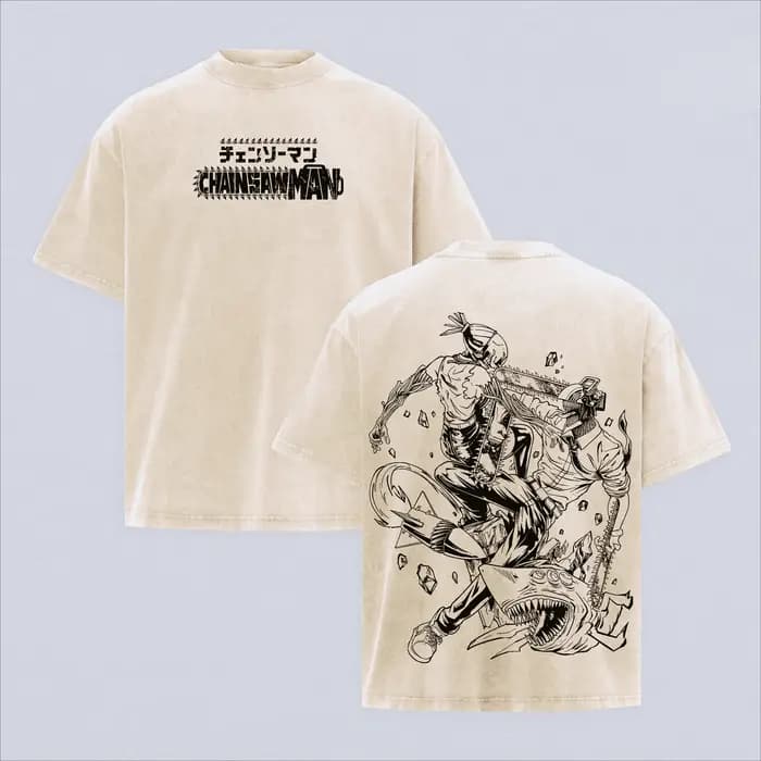 T-shirt Chainsaw Man Denji Reze pour hommes