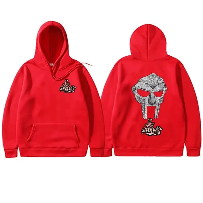 Rappeur Mf Doom visage Double face imprimé sweat à capuche homme surdimensionné pull hommes Hip Hop Rap Vintage sweats