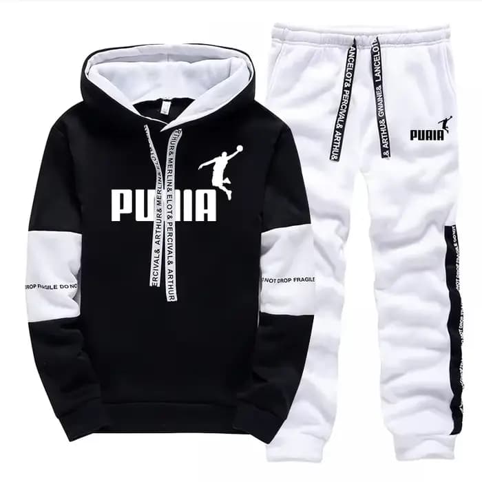 Ventes Flash : Survêtement Homme Imprimé Décontracté – Sweat à Capuche et Pantalon Sportswear pour Activités de Plein