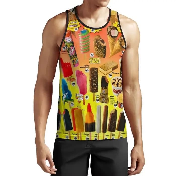 T-shirt graphique crème glacée pour hommes