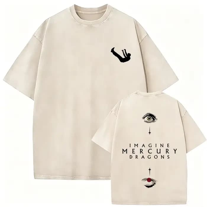 T-shirt vintage délavé Rock Band Imagine Dragons Live in Vegas pour hommes et femmes