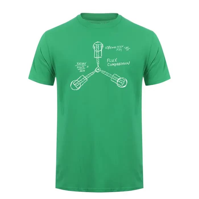 T-Shirt en coton avec condensateur de flux, à la mode, à l'effigie de la nouvelle mode, retour vers
