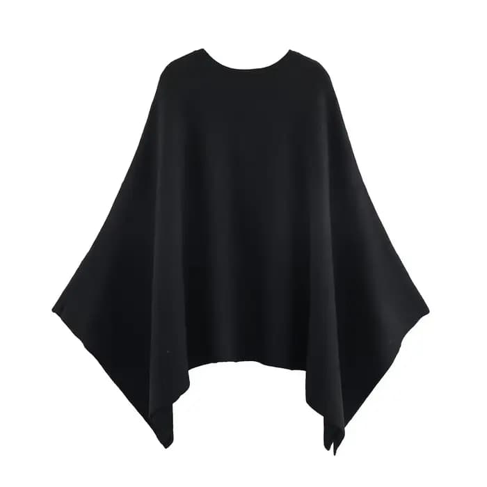 Vêtements pour femmes, nouvelle veste Cape tricotée asymétrique décontractée