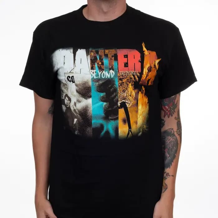 T-shirt Pantera Vulgar Display of Power Band 100% coton
