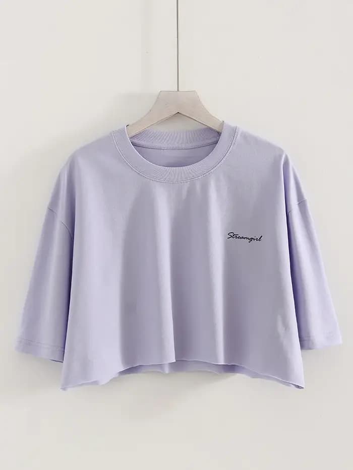 Blanc coton culture t-shirts pour femmes coupe ample été Sexy Baggy haut court t-shirt à manches courtes surdimensionné