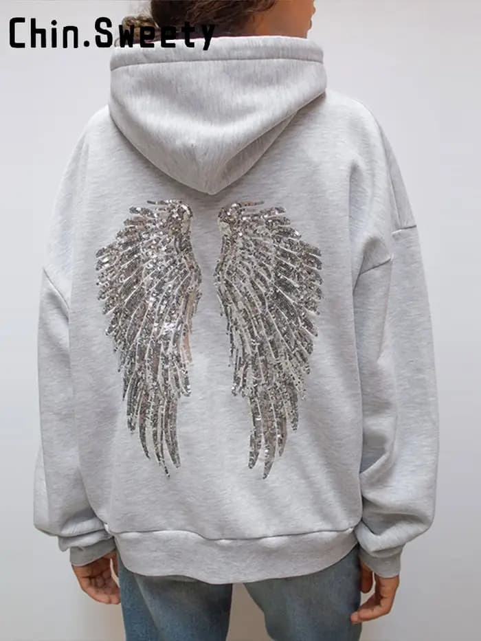 Sweat à capuche surdimensionné pour femme