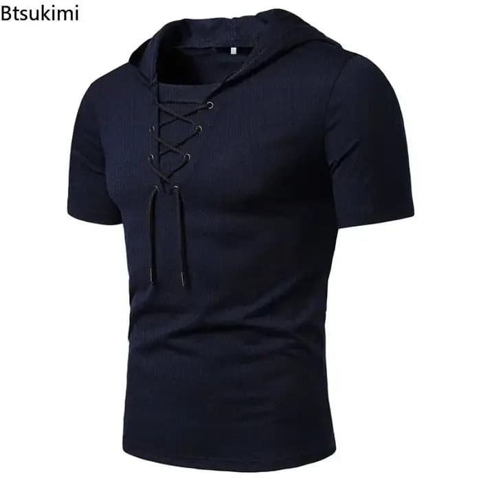 T-shirt à manches courtes à capuche 2026 pour homme