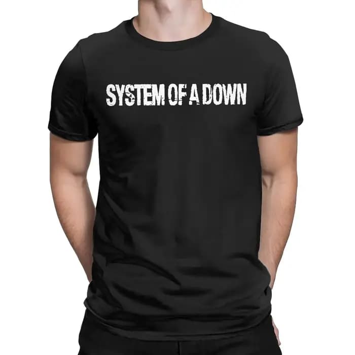 Système d'un vers le bas hommes T-Shirts bande