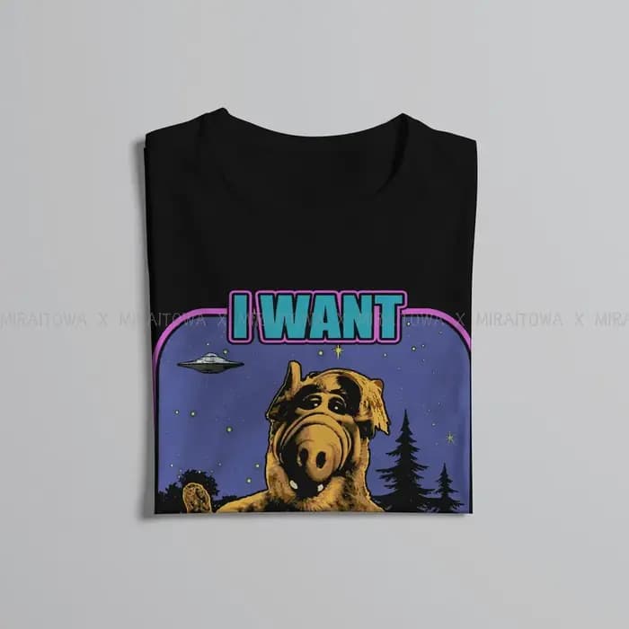 ALF la série animée t-shirt créatif pour hommes je veux croire
