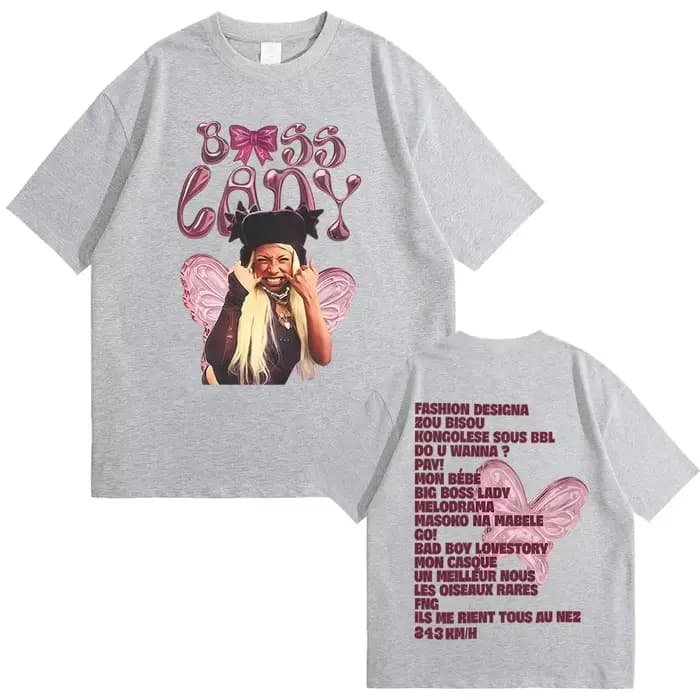 T-shirt graphique de l'album MEGA BBL de la chanteuse rappeuse Theodora