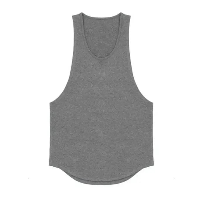 T-Shirt sans manches en coton respirant pour hommes, vêtements d'entraînement de musculation, de cou