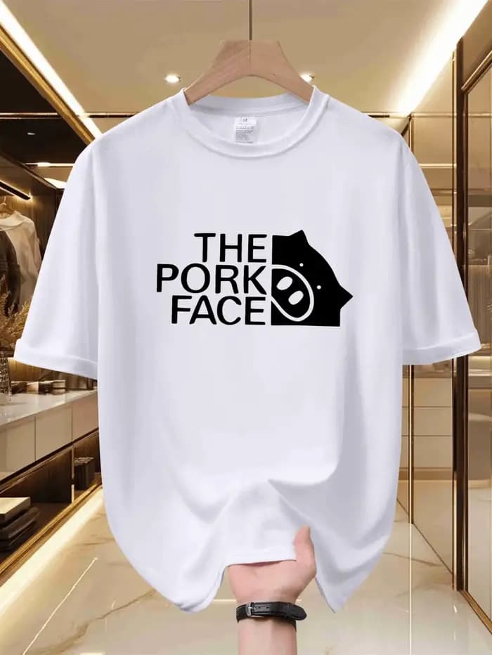 T-shirt pour homme imprimé visage de cochon