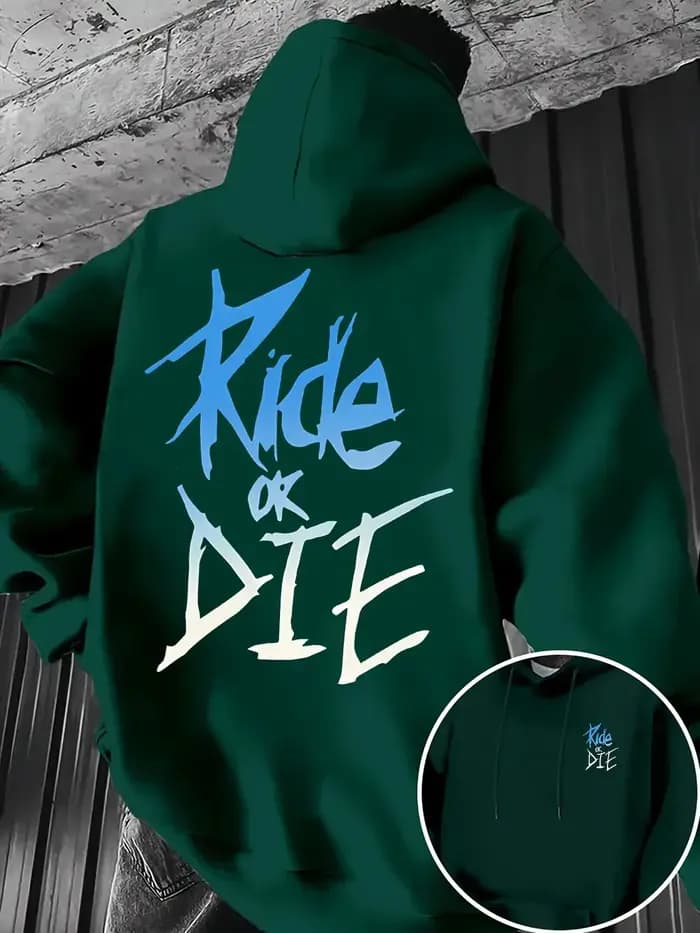 Ride or Die Graffiti imprimé rue hommes sweat à capuche pour femme décontracté mode tendance ample Sport automne hiver