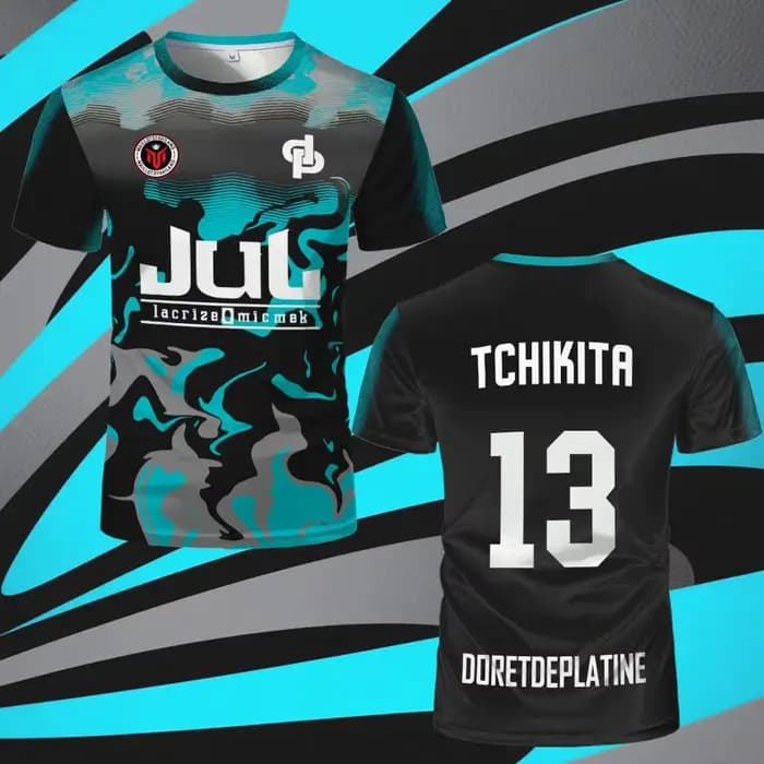 Rap français TCHIKITA Maillot JUL T-shirt Juldtp DORETDEPLATINE Modèle imprimé Vêtements de sport re