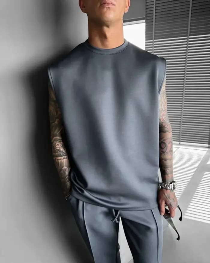 Combinaison de sport sans manches pour hommes