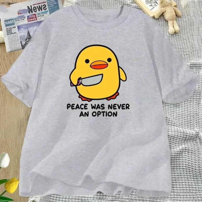 La paix n'a jamais une Option t-shirt Animal mignon drôle oie graphique t-shirts été décontracté à manches courtes hauts femmes vêtements