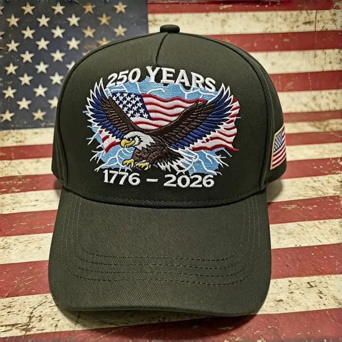Casquette de baseball brodée Aigle chauve