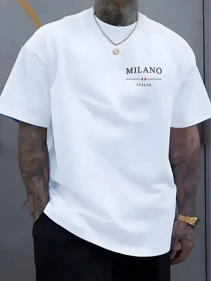T-shirt décontracté à manches courtes pour homme