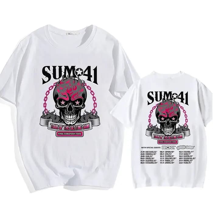 Tour du réglage Sum Sum41 T-shirt coton été haute qualité hommes t-shirts col rond décontracté Hip H