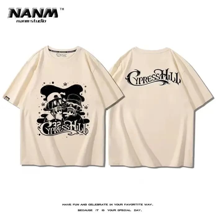T-shirts imprimés style West Coast du groupe hip-hop américain Cypress Hill