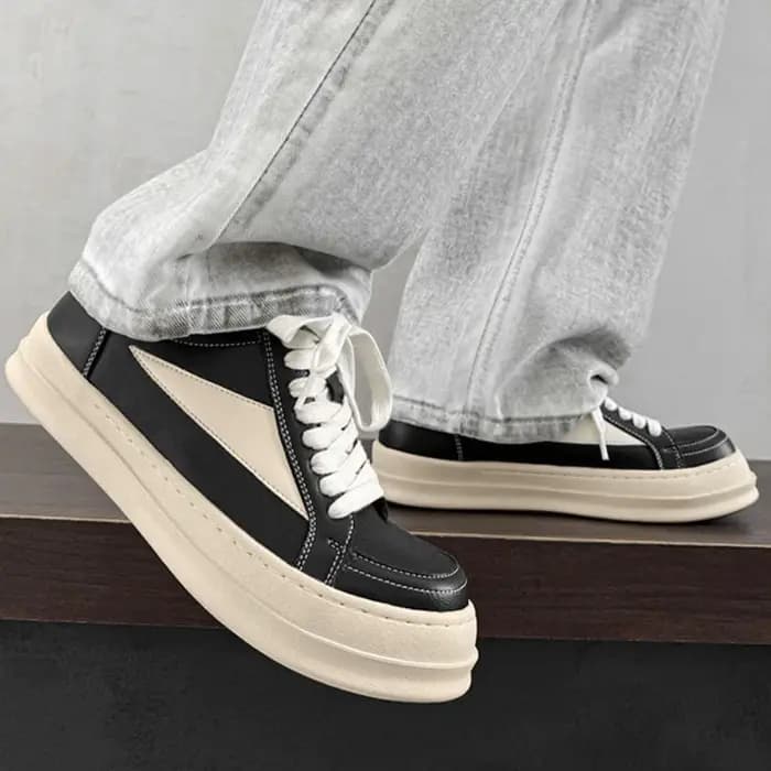 Baskets noires décontractées de style streetwear pour hommes