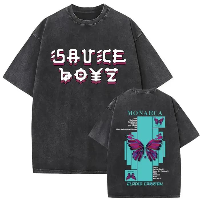 Lavé Vintage rappeur Eladio Carrion graphique T-shirt DON KBRN Album Merch T-shirts hommes femmes Hip Hop mode