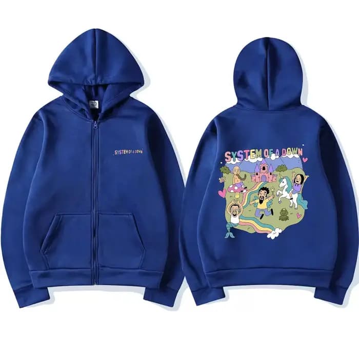 Système d'un sweat à capuche avec fermeture éclair pour homme et femme