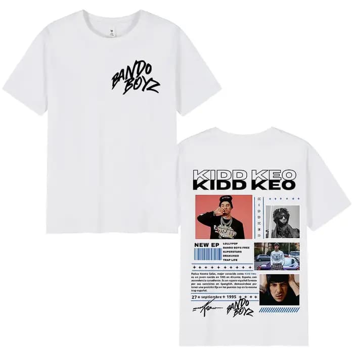 Rappeur Kidd Keo Bando Boyz Album Tour Merch T-shirt hommes femmes mode Hip Hop manches courtes T-shirts coton