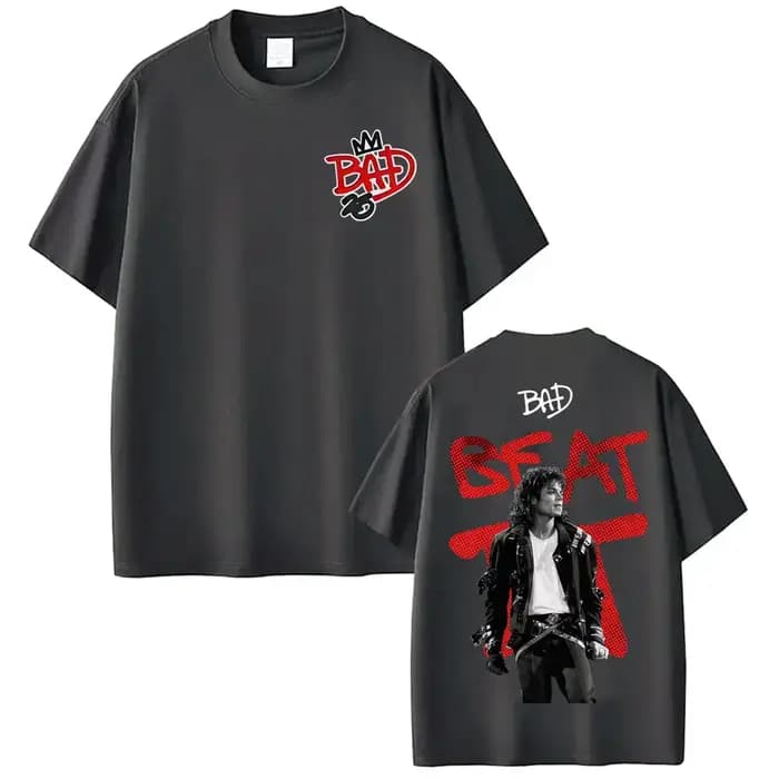 T-shirts Michael Jackson The King of Pop Bad Era Tour pour hommes et femmes