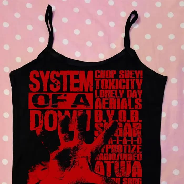 T-shirt sans manches imprimé motif lettres style Star Girl Street
