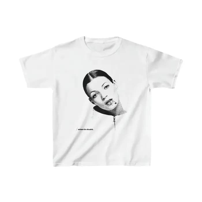 T-shirt graphique Kate Moss pour femmes et hommes, t-shirt en coton de supermodèle des années 90, de