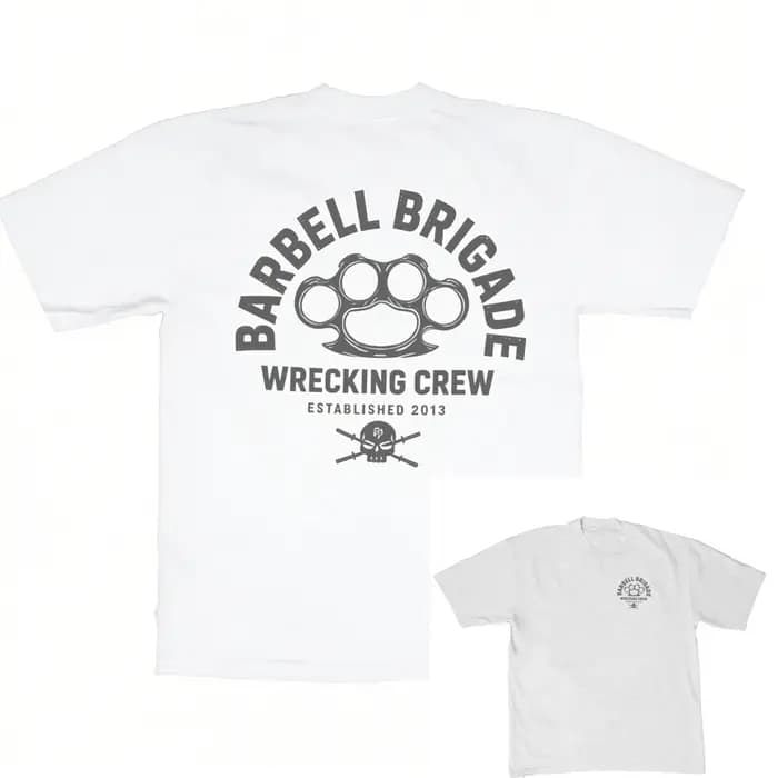 T-shirt de sport et de fitness Barbell Brigade pour hommes et femmes, marque de luxe