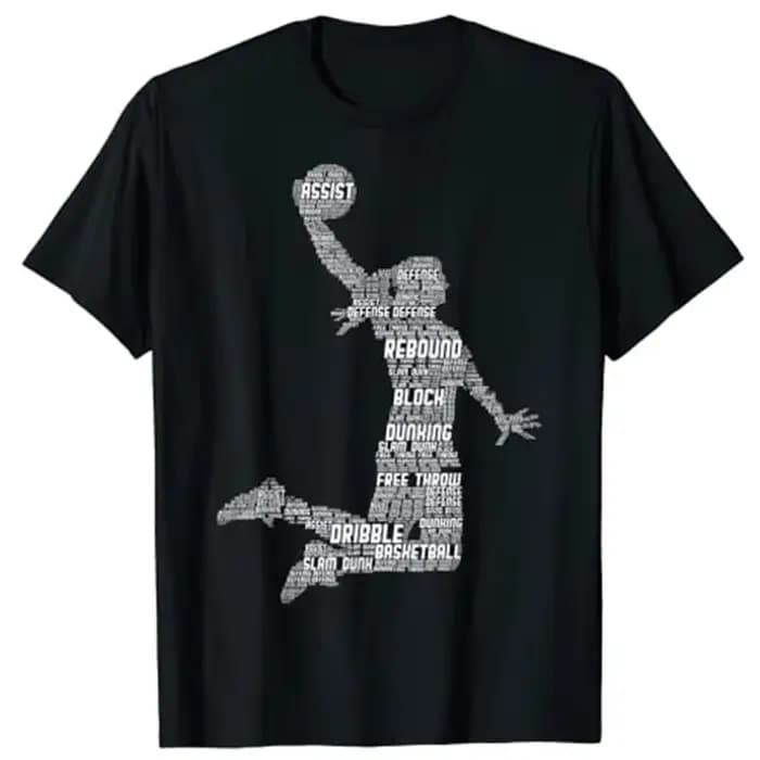 T-shirt graphique de basket-ball pour filles et femmes, vêtements de joueur de basket-ball pour enfa