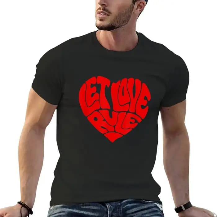 Lenny Kravitz-T-shirt manches courtes pour homme, personnalisé, Red Coussins, Let Love, Instagram, p
