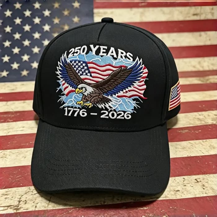 Casquette de baseball brodée Aigle chauve