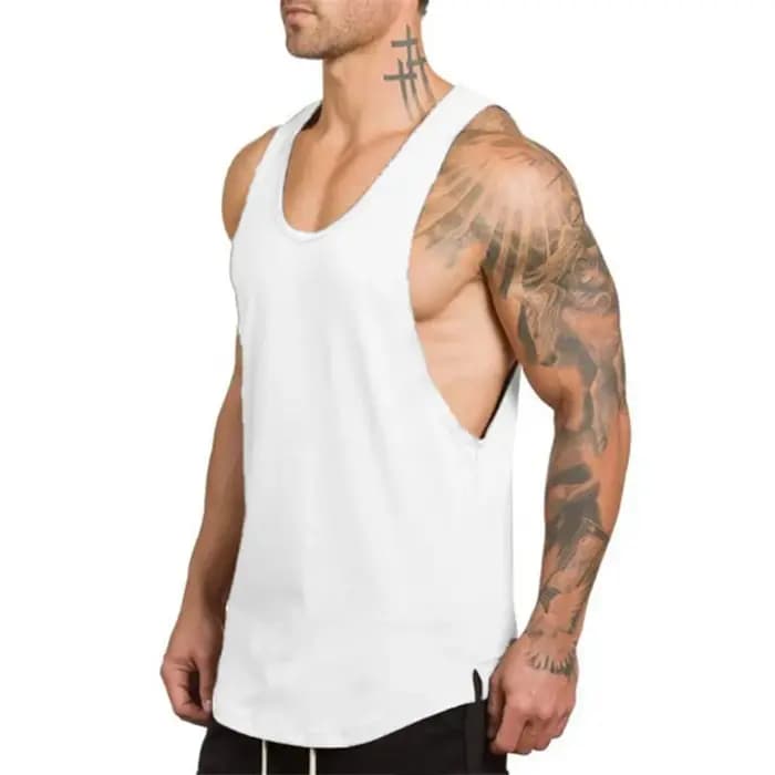 T-Shirt sans manches en coton respirant pour hommes